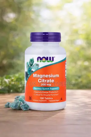 Magnesium Citrate Now 200mg 100 Capsules