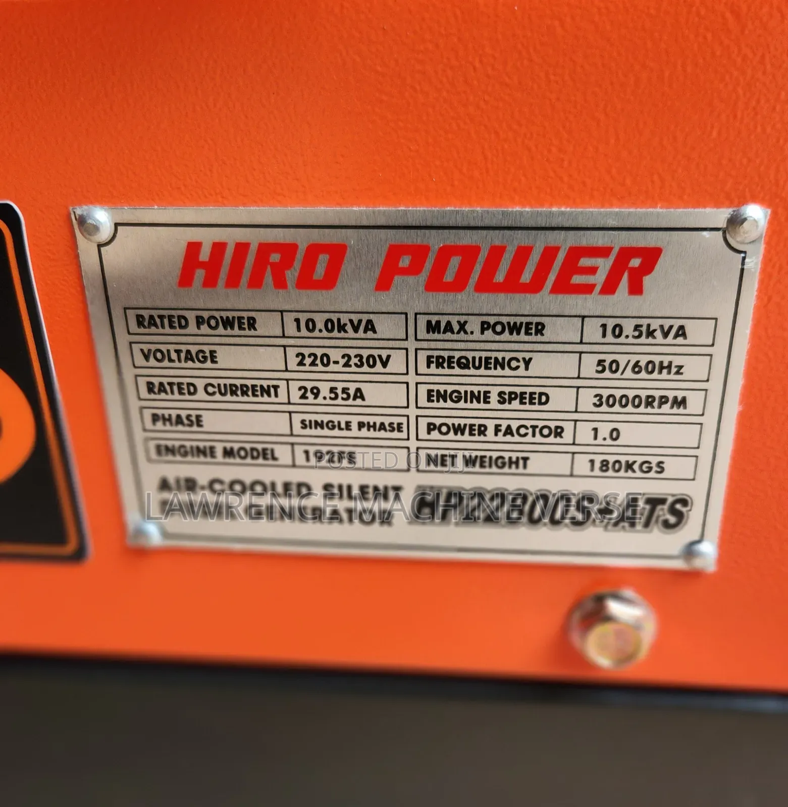 Hiro Power Diesel Generator 10.5kva