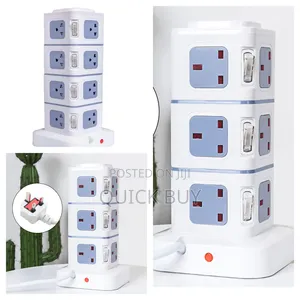 Vertical Tower Extension Lead With Multiple Sockets and Usb Ports.