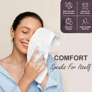 White, Square Cotton Hand Towels or Face Cloths.