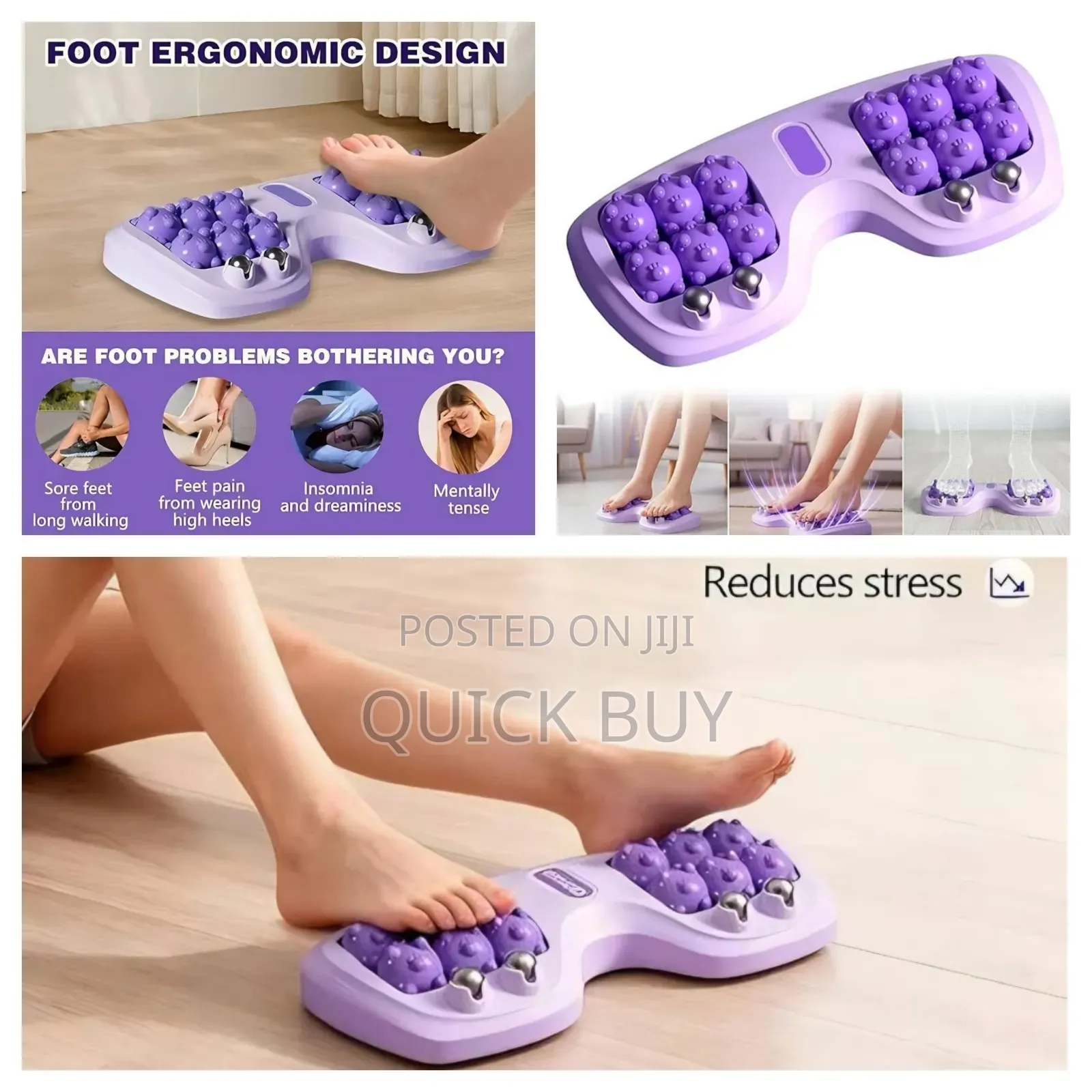 Portable Dual Foot Massage Roller