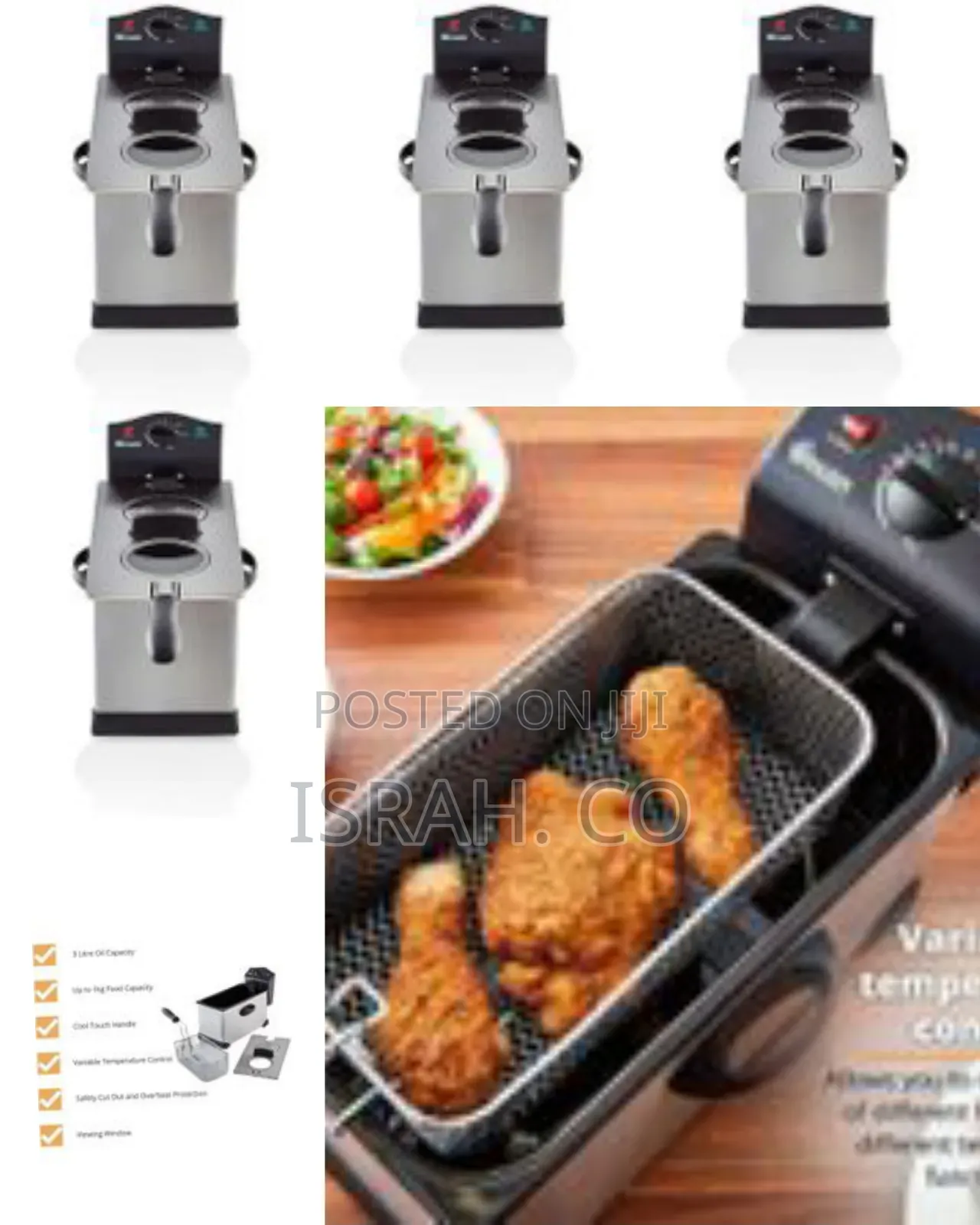 Swan 3 Litre Stainless Steel Deep Fat Fryer With Viewing Window