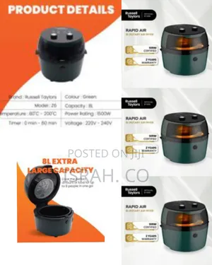 8litre Oil Free Stainless Steel Electric Deep Electric Hot Air Fryer