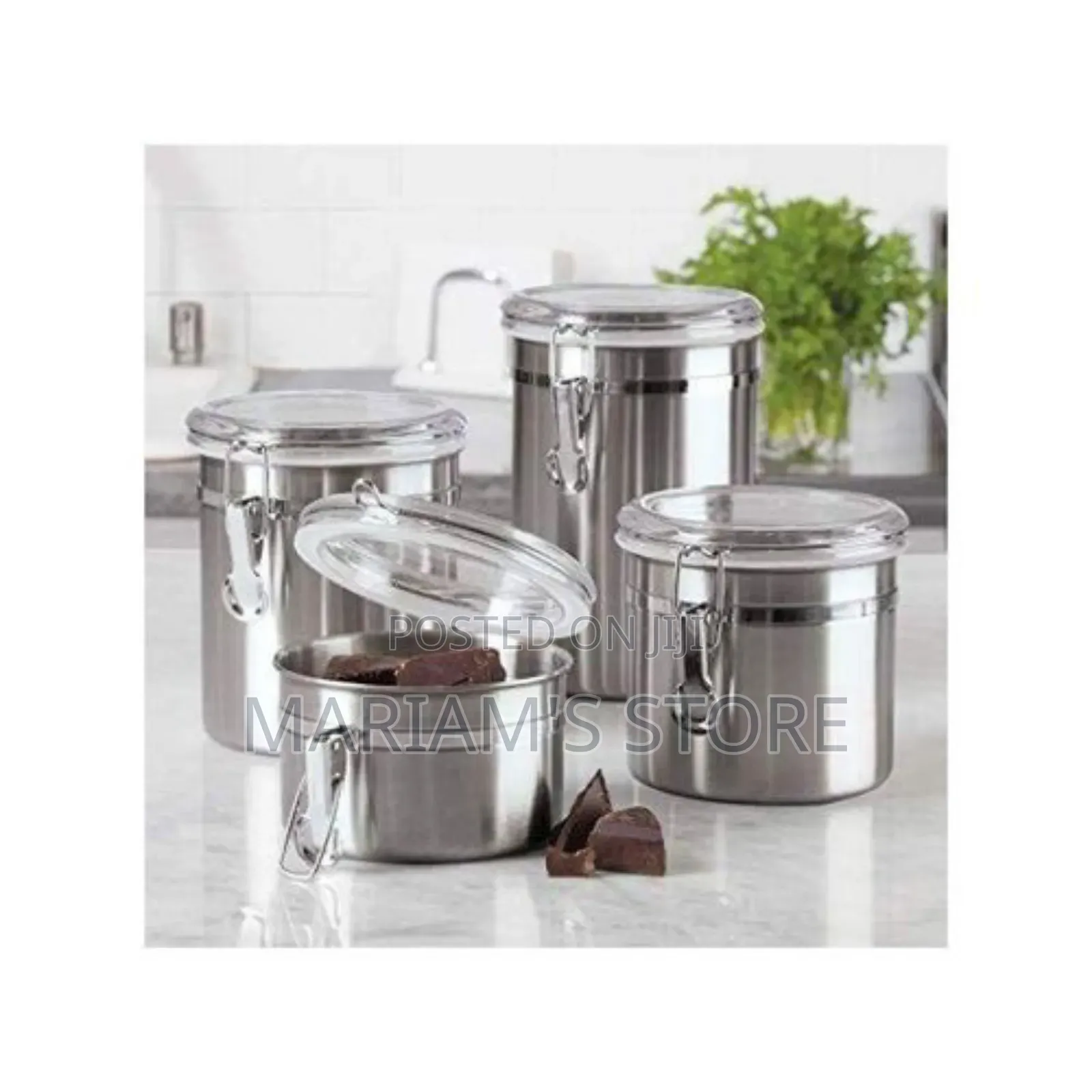 Coffee, Candy, Cookie Jar With Clear Acrylic Lid