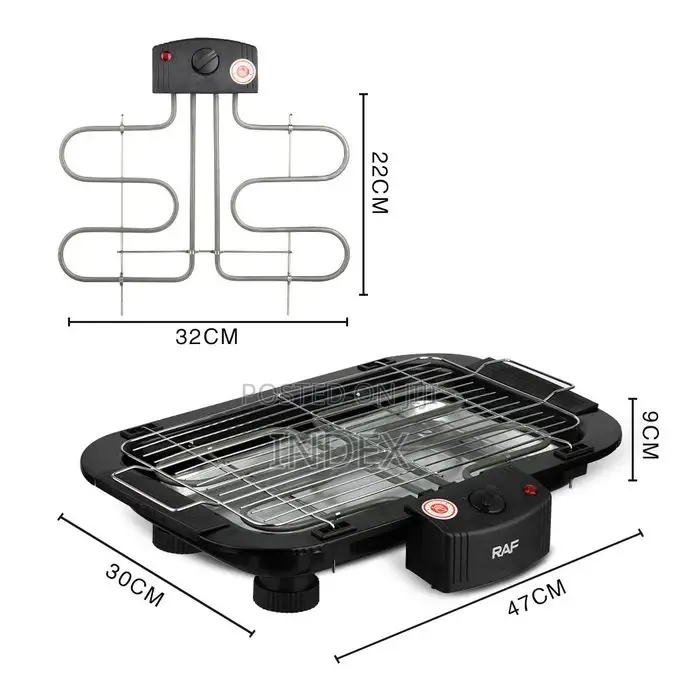 Raf Smokeless Non-Stick Electric Barbecue (Bbq) Grill Machine