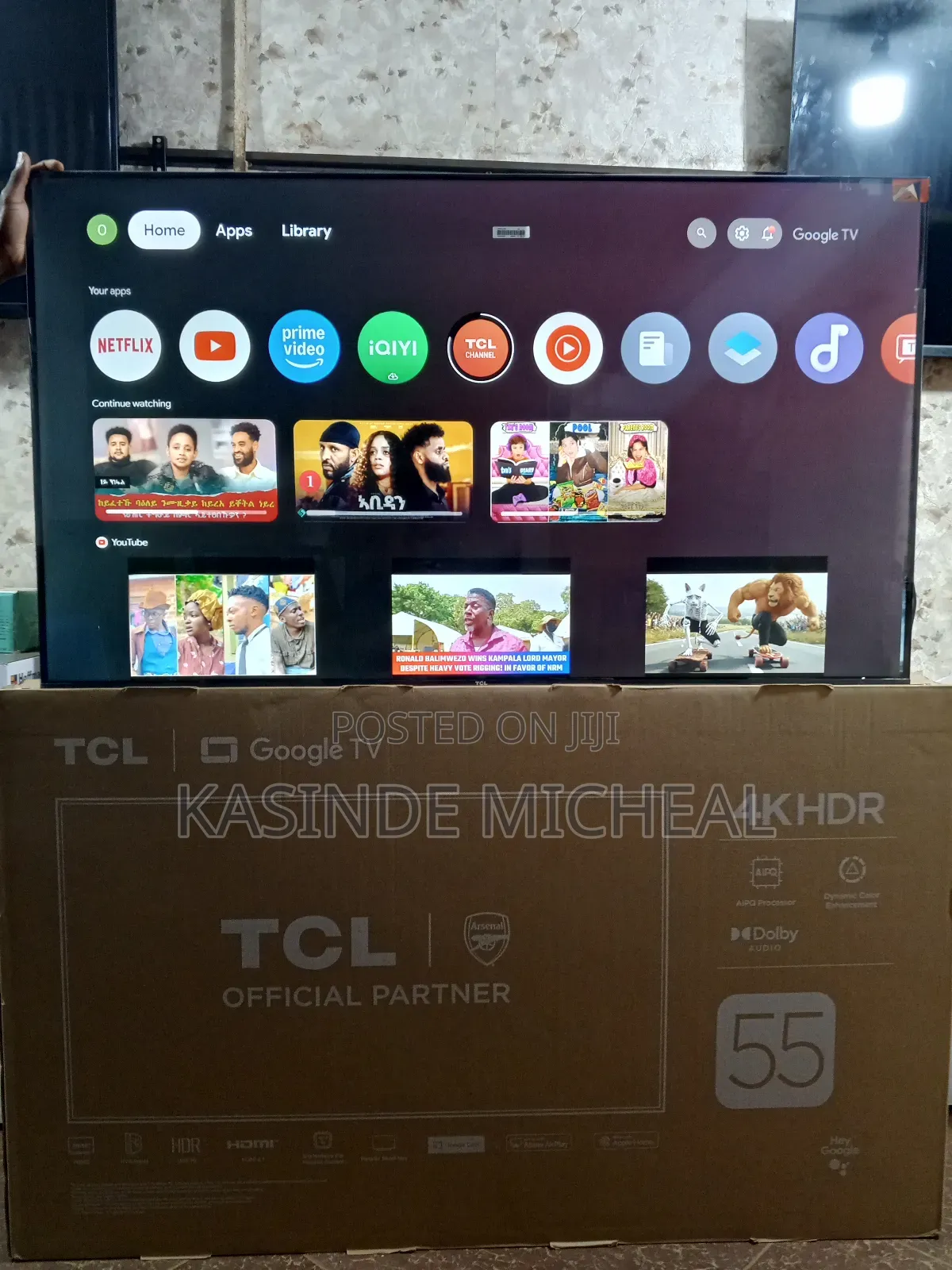 55inches TCL Uhd4k Smart TV