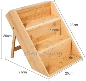 Spice Rack Bamboo Stand With Jars