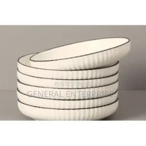 Set of White Ceramic Plates