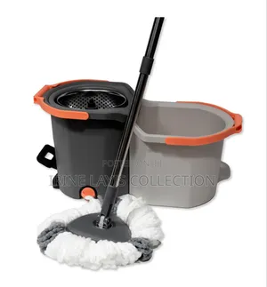Dual-Compartment Spin Mop and Bucket Set