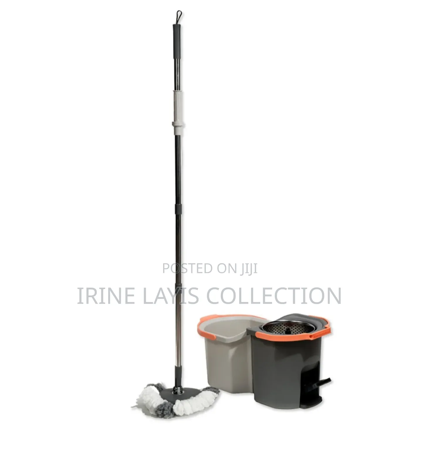 Dual-Compartment Spin Mop and Bucket Set