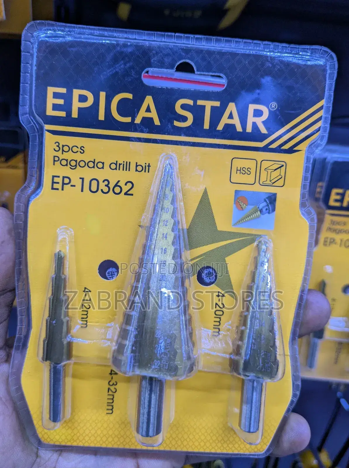 3pcs Pagoda Drill Bit