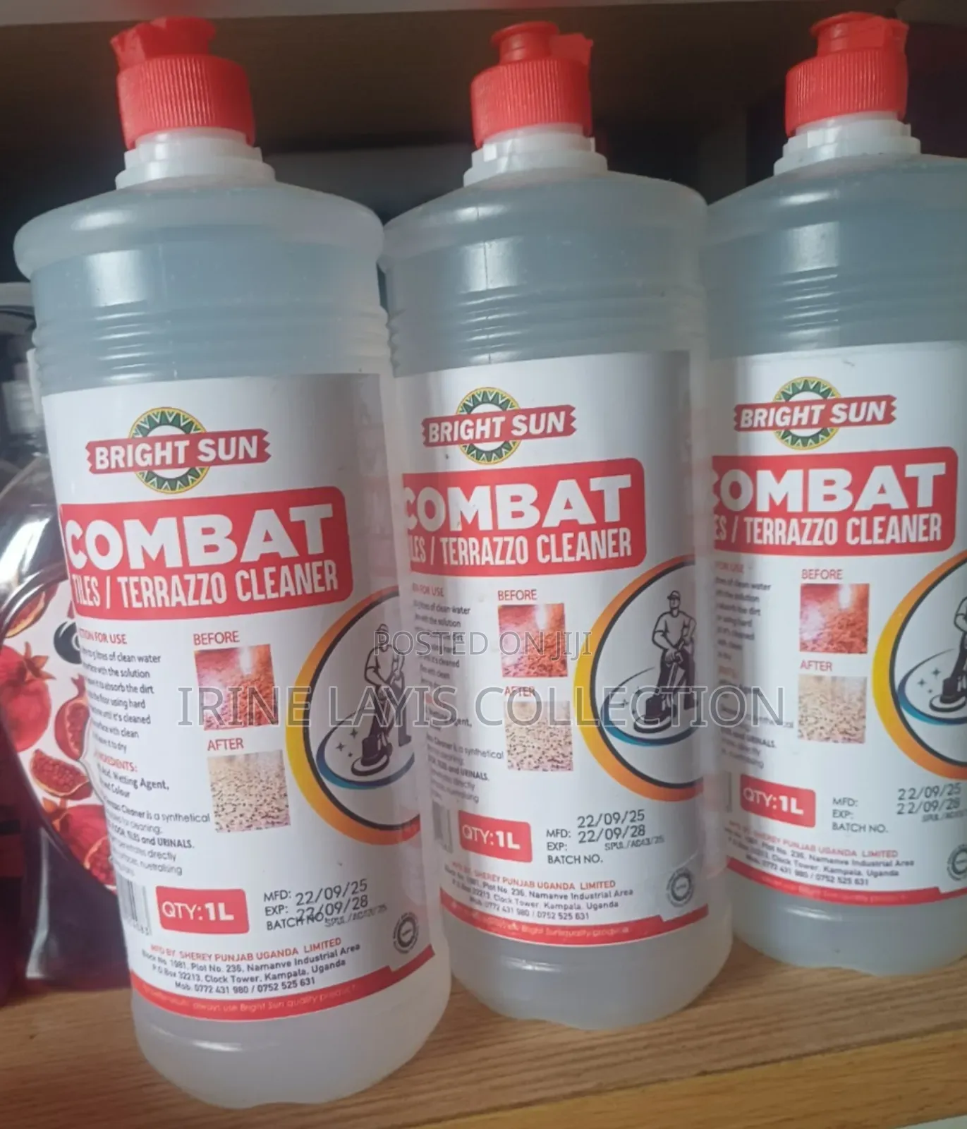 1ltr Combat Tiles/Terrazzo Cleaner.