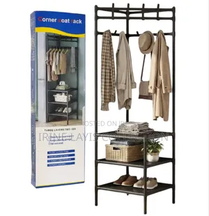 Corner Coat and Shoe Rack Organizer