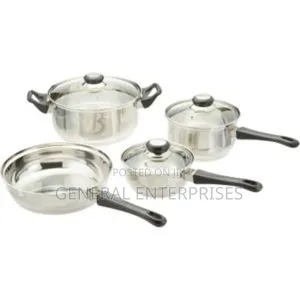 A 7-Piece Stainless Steel Cookware Set