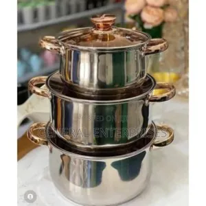 Kaisa Villa 3-Piece Stainless Steel Cookware Set F