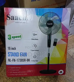 Saachi 16-Inch Stand Fan (Model Nl-Fn-1739sr-Bk)