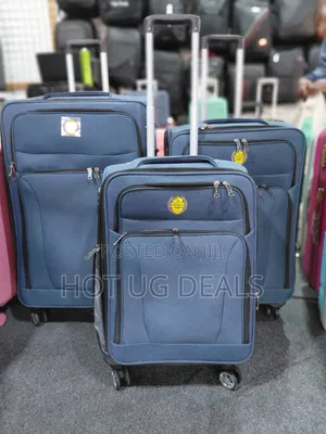 3pcs Set Of Fabric Travel Cloth Suitcases Set - Multicolor