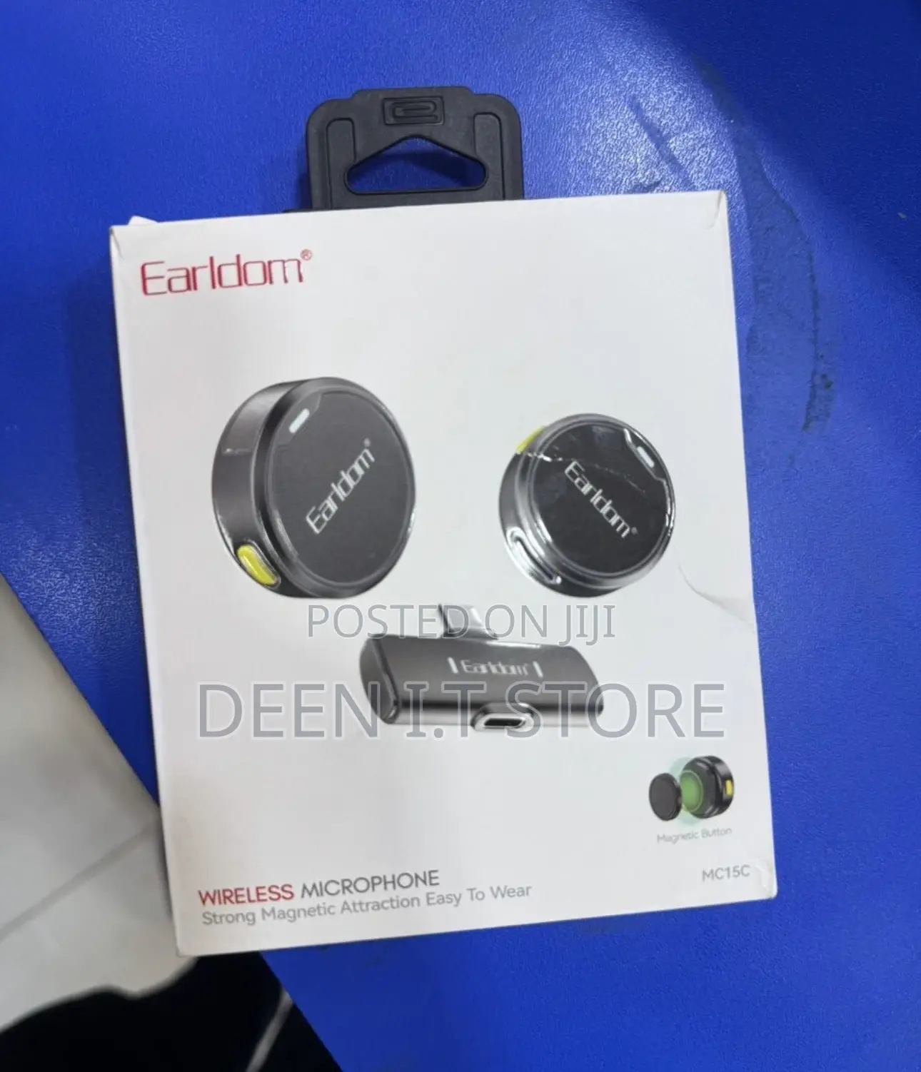 Mc15c Button Wireless Microphone Lavalier Mic Strong Mini Magnetic