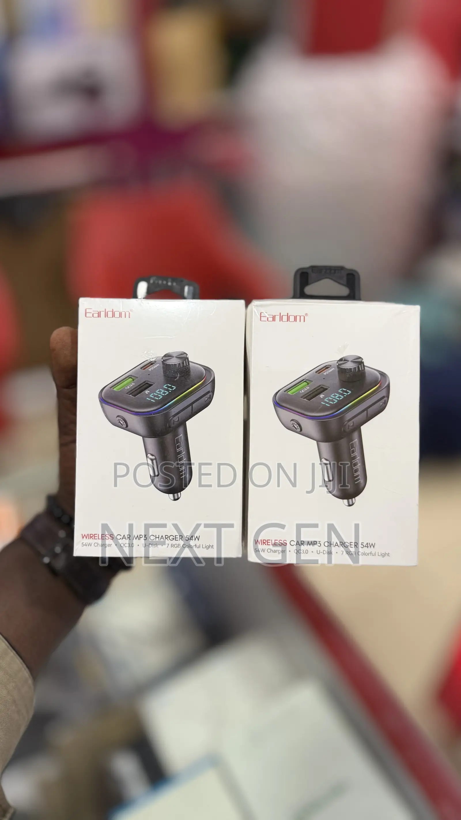 Earldom Et-M87 Wireless Fm Transmitter Car Charger 54w