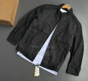 Black Men's Lightweight Casual Bomber Jacket