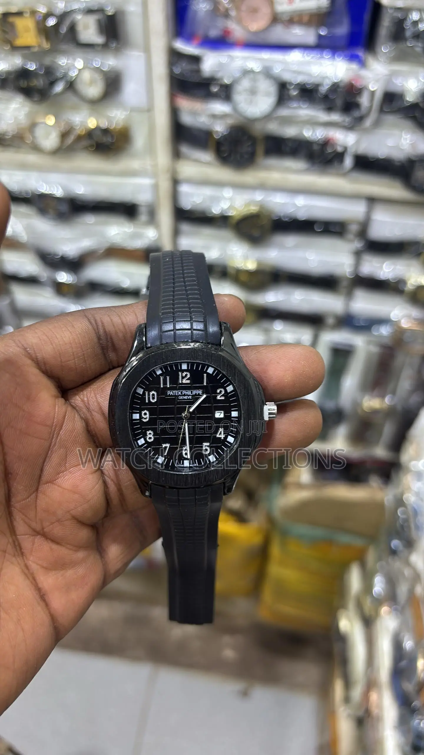 Black Rubber Strap Patek Phillipe Watch