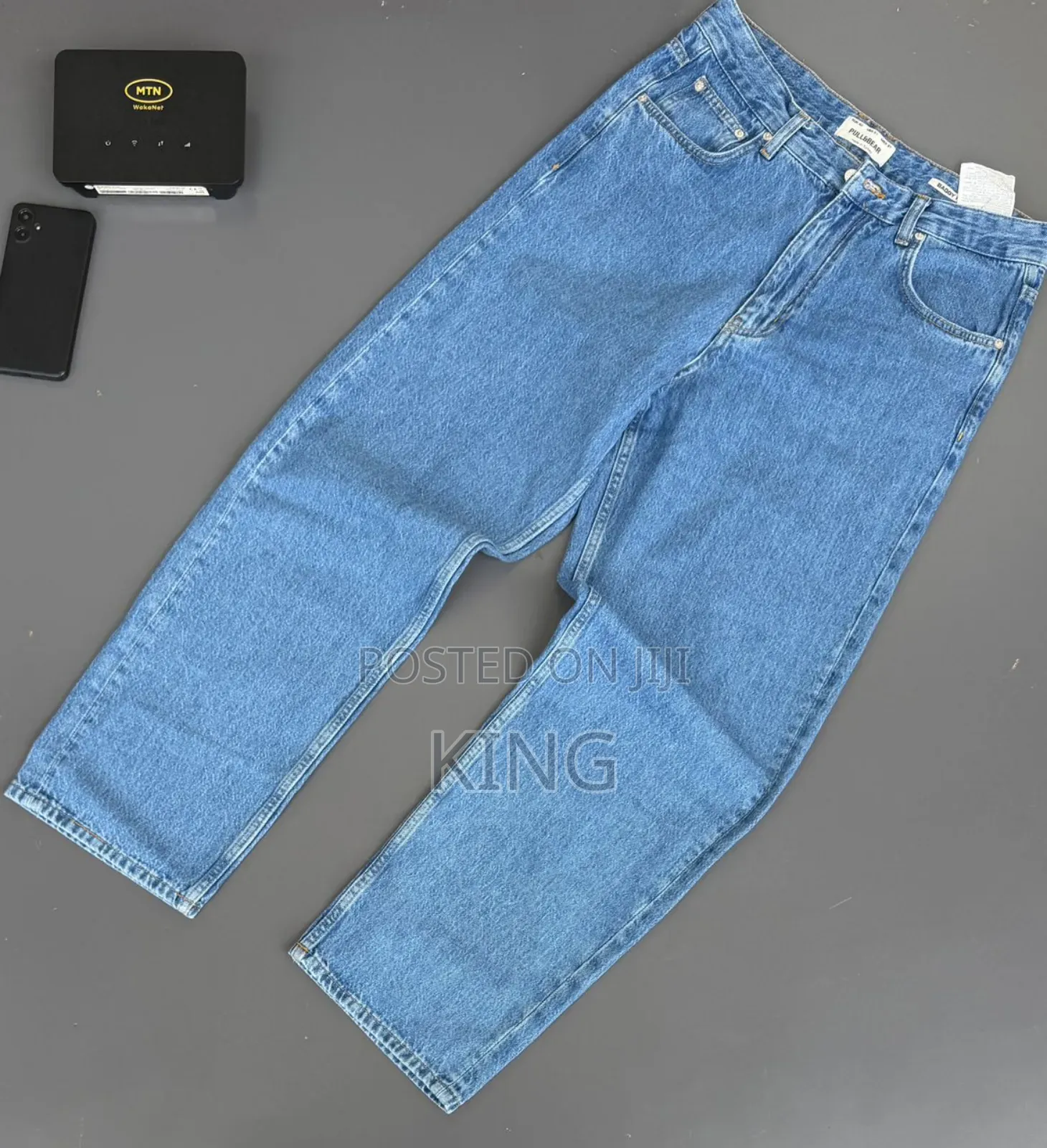 Ur Distressed Wide-Leg Denim Jeans