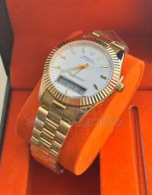 Rolex Dual Display Metallic Watches