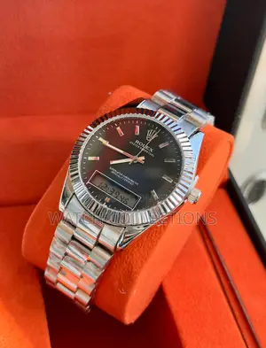 Rolex Dual Display Metallic Watches