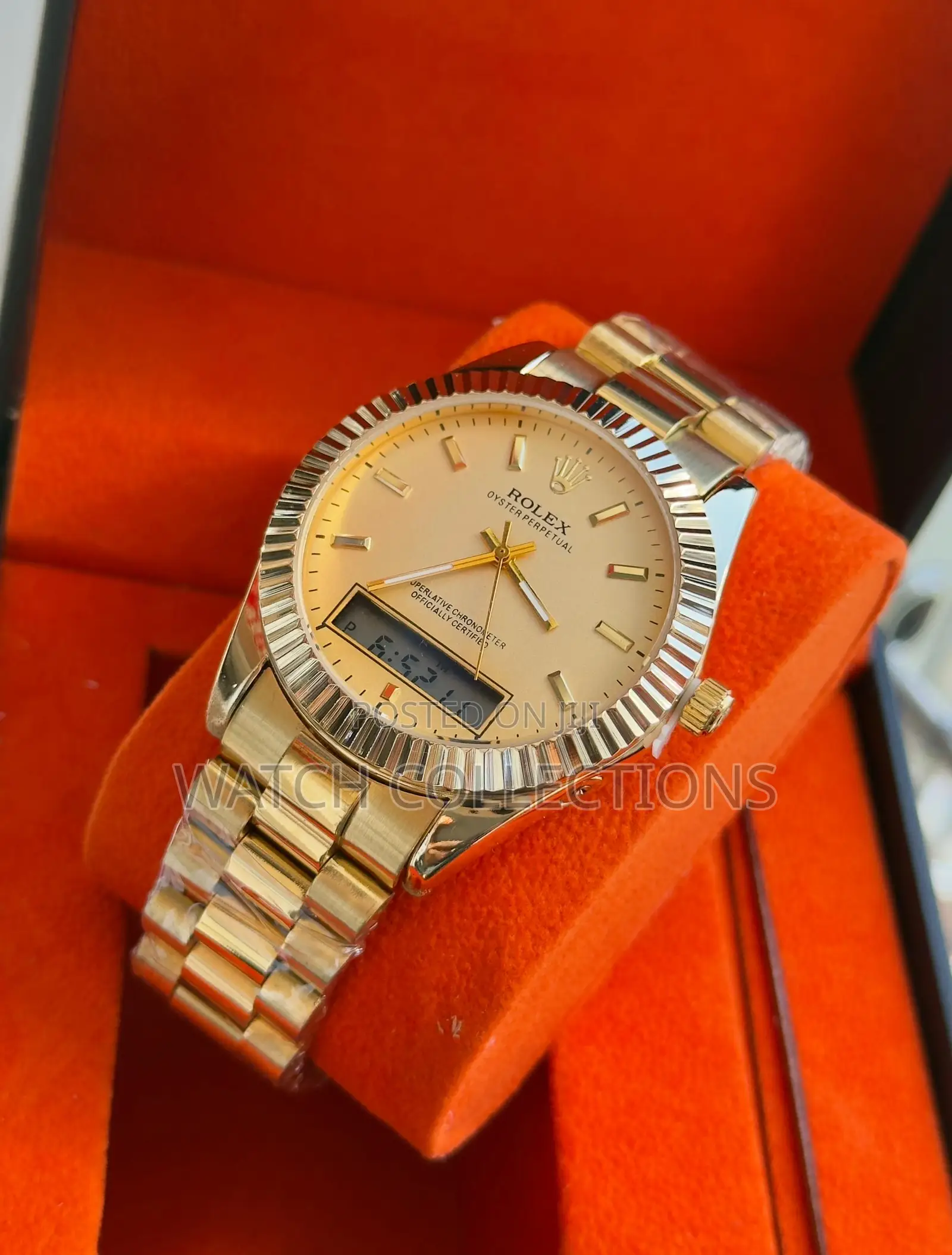 Rolex Dual Display Metallic Watches