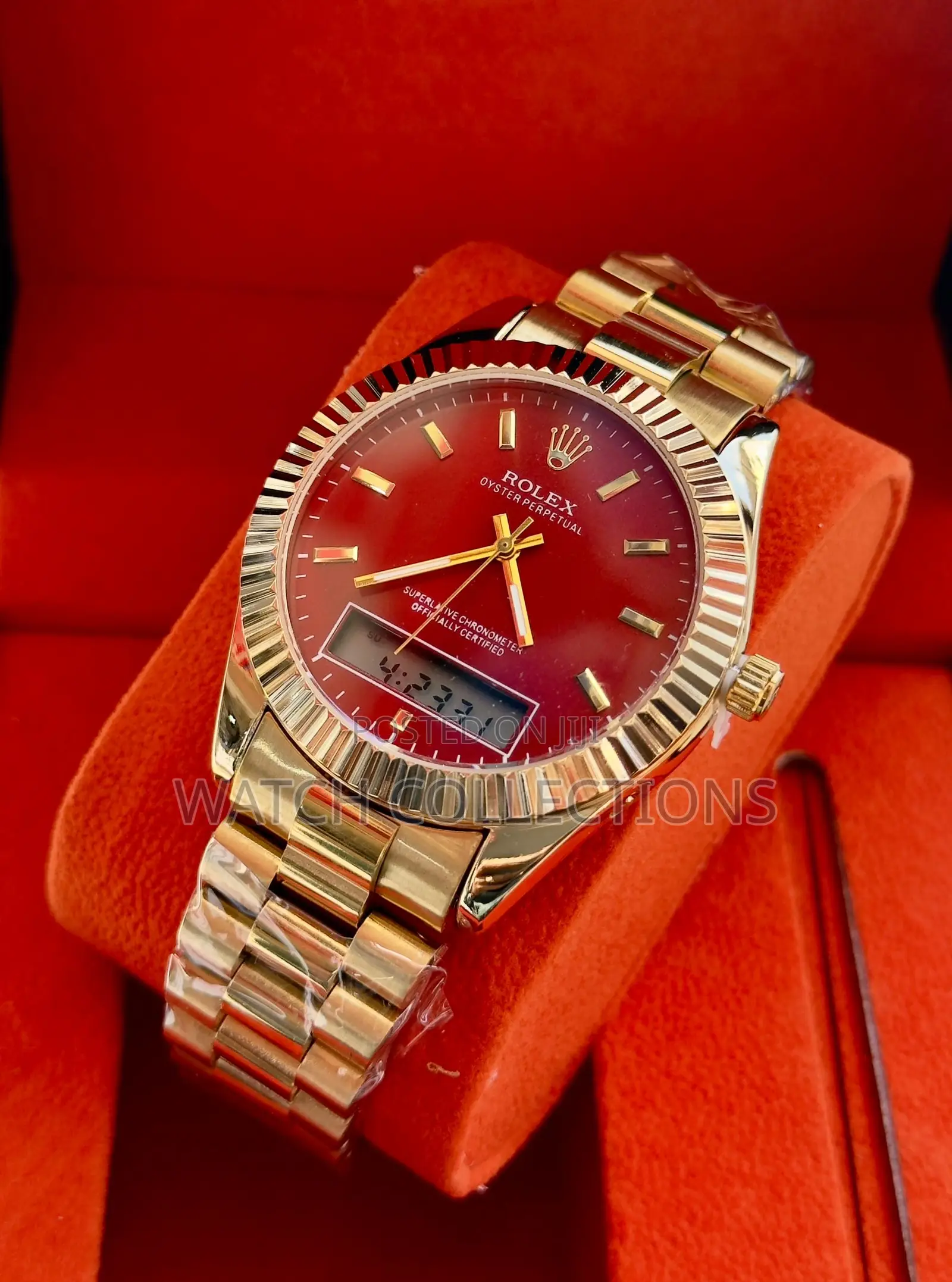 Rolex Dual Display Metallic Watches