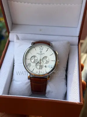 Brown Leather Strap Mens Watch