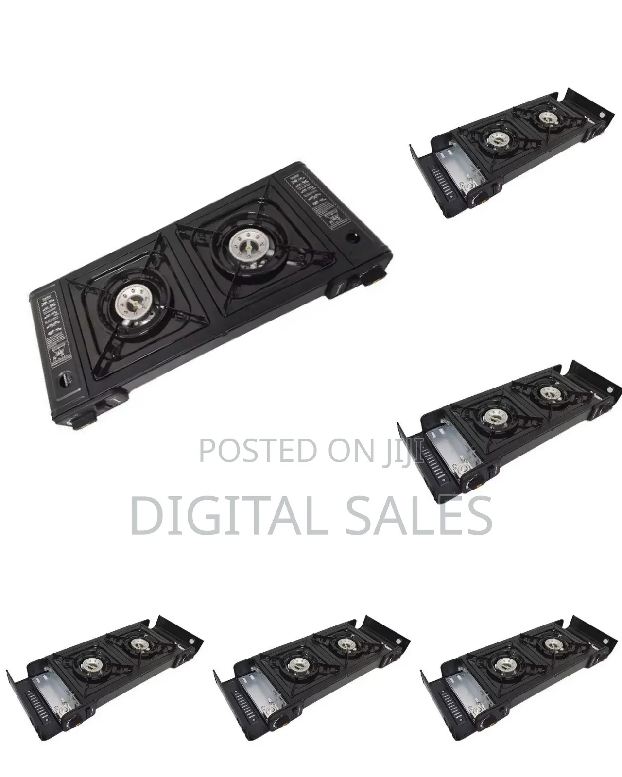 Portable Dual-Burner Butane Gas Stove Cooktop