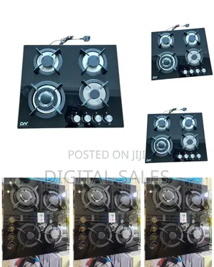 Sleek Tempered Glass 4-Burner Built-in Gas Hob