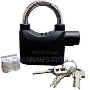 Kinbar Siren Alarm Padlock -zinc Alloy - Black