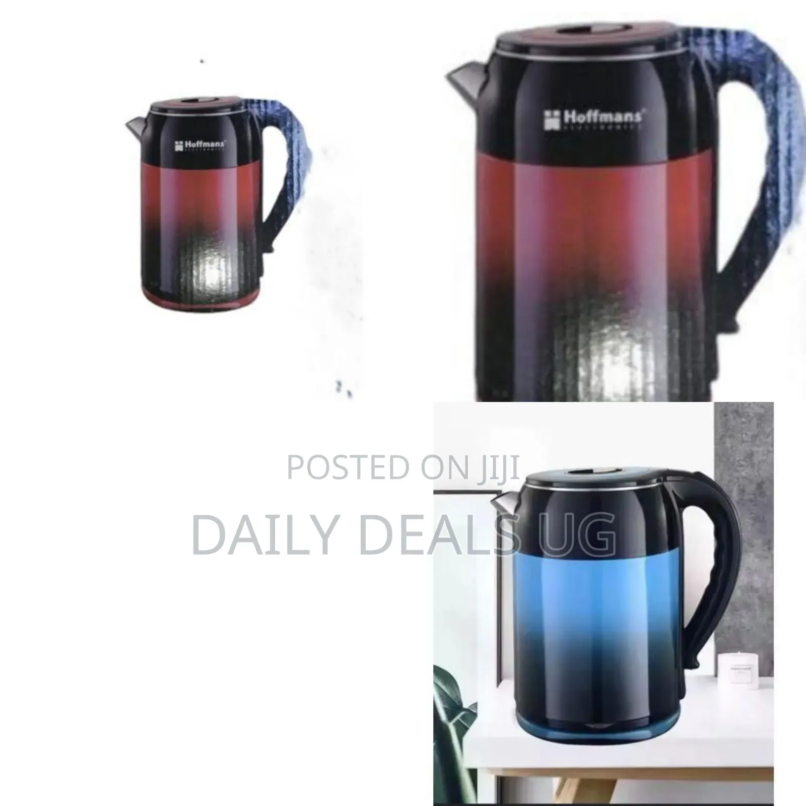 Electric Kettle With Illuminated Glass Body - Multicolor