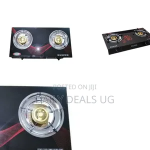 2-Burner Glass Top Gas Stove - Multicolor