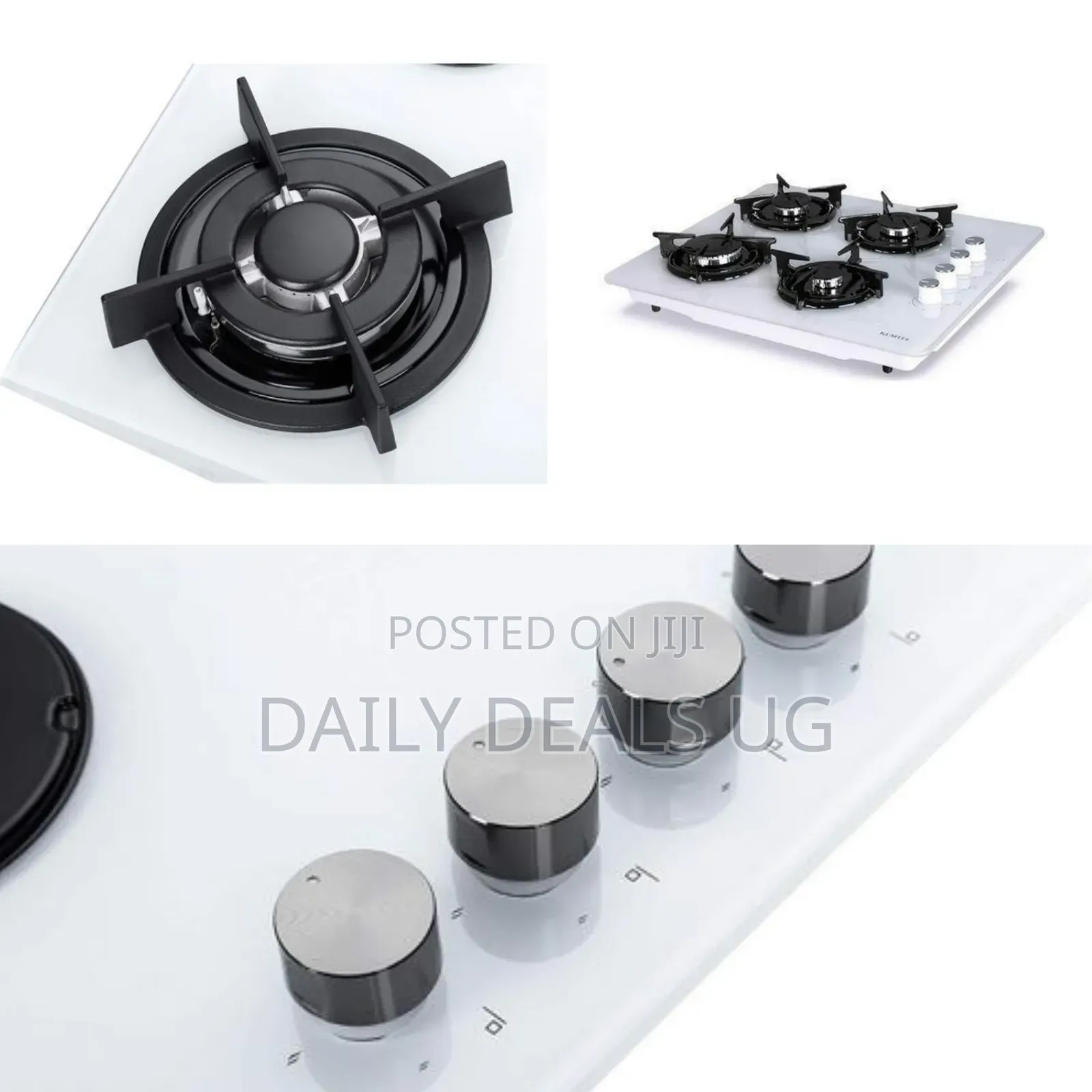Luxell 4-Burner White Gas Cooktop - Elegant Efficient Cooking
