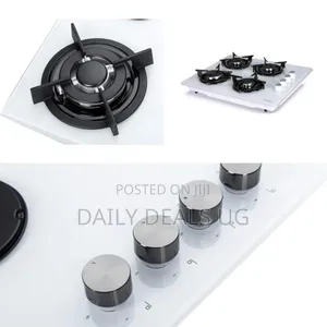 Luxell 4-Burner White Gas Cooktop - Elegant Efficient Cooking