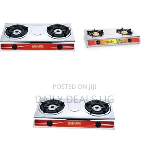 Saachi Automatic Ignition Gas Stove With 2 Burners - Multicolor