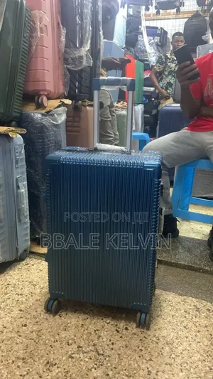 Medium Size Non Zipper Alminium Vip Travel Suitcases Navy Blue