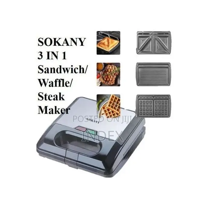 3 in 1 Sandwich Maker - Black