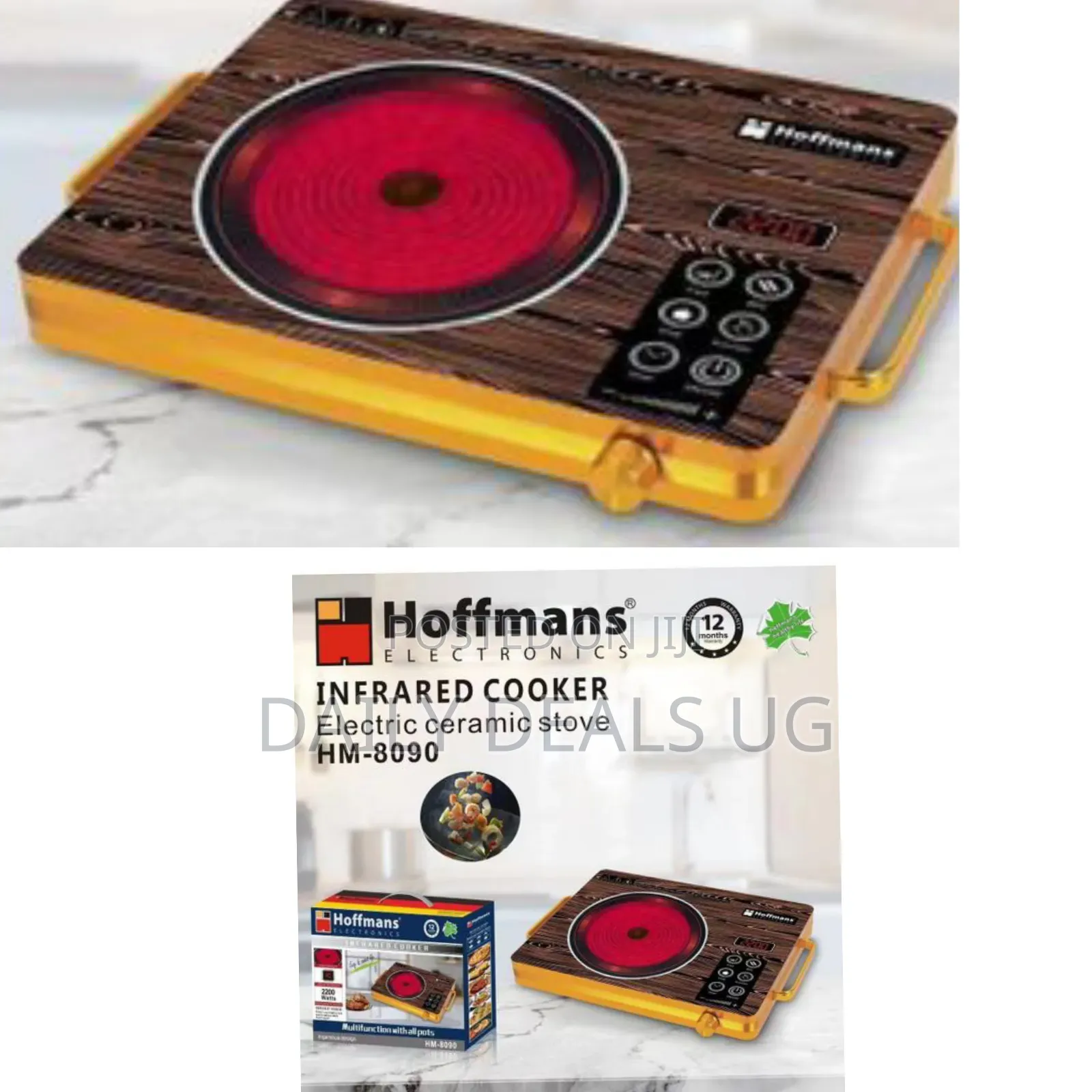 Hoffmans Hm-8090 Infrared Electric Ceramic Cooker (2200w) - Multicolor