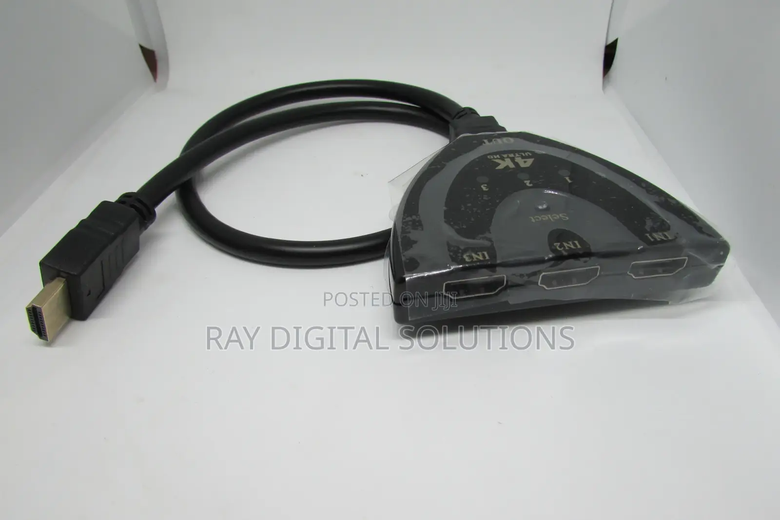 3-Port Hdmi Switch With Pigtail Cable Gold Plated Switcher