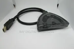 3-Port Hdmi Switch With Pigtail Cable Gold Plated Switcher
