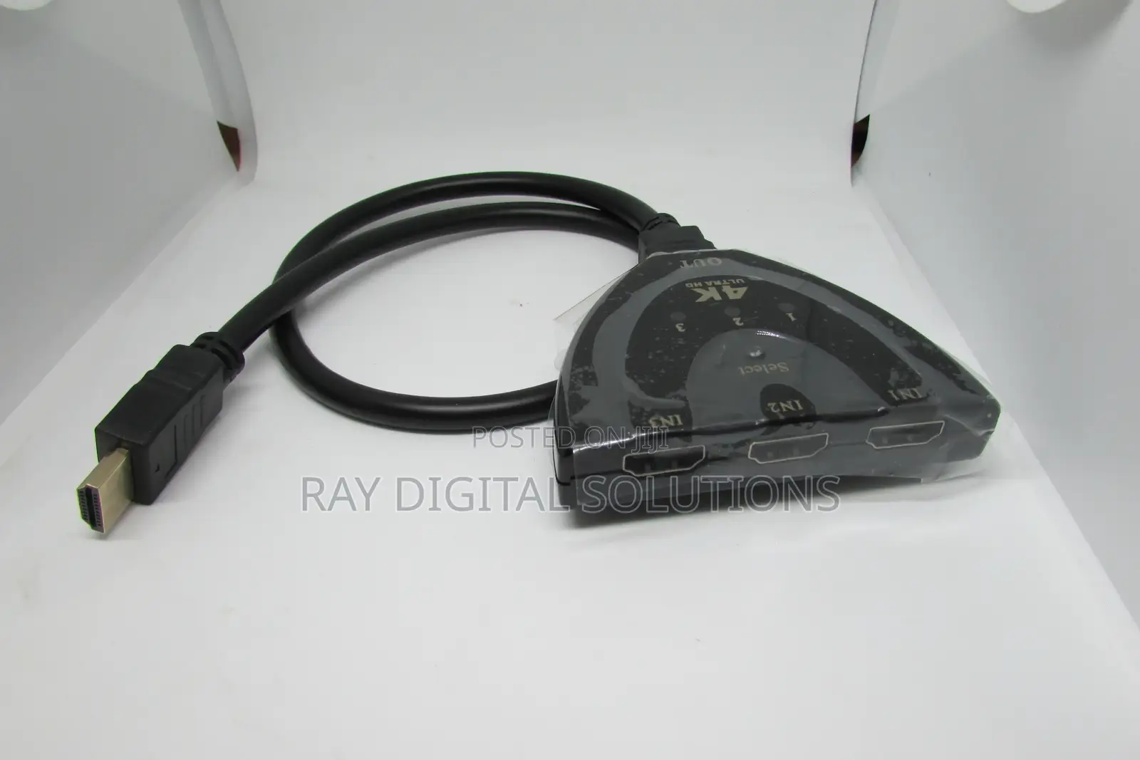 3-Port Hdmi Switch With Pigtail Cable Gold Plated Switcher