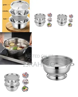 Other 3 In1 Colander Basin, Grater Strainer Rice Drain Basket Salad