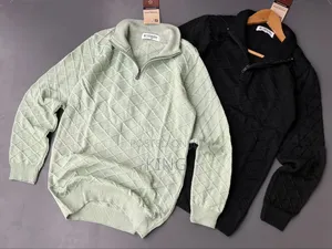 Men's Quarter-Zip Sweater. Textured Material