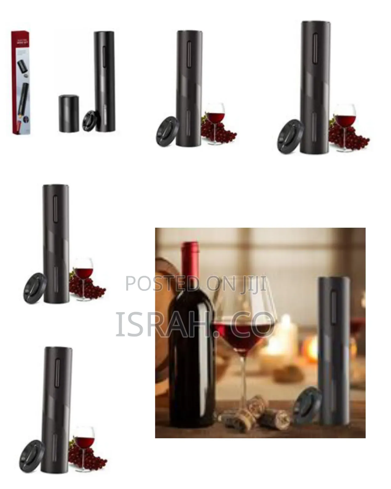 Electric, Battery Operated Wine Bottle Openers With Foil Cutter, One