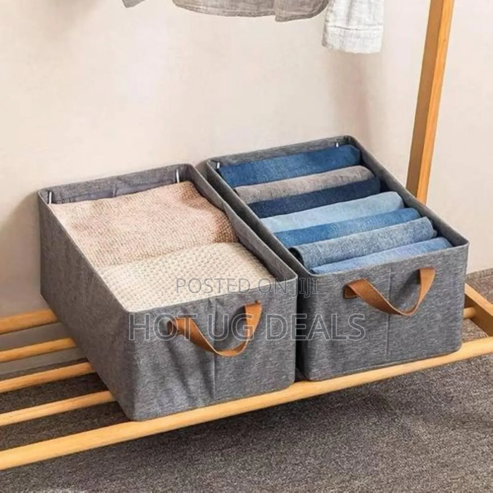 1pc Fabric Foldable Clothes Storage Boxes