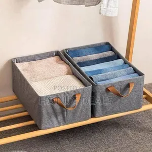 1pc Fabric Foldable Clothes Storage Boxes